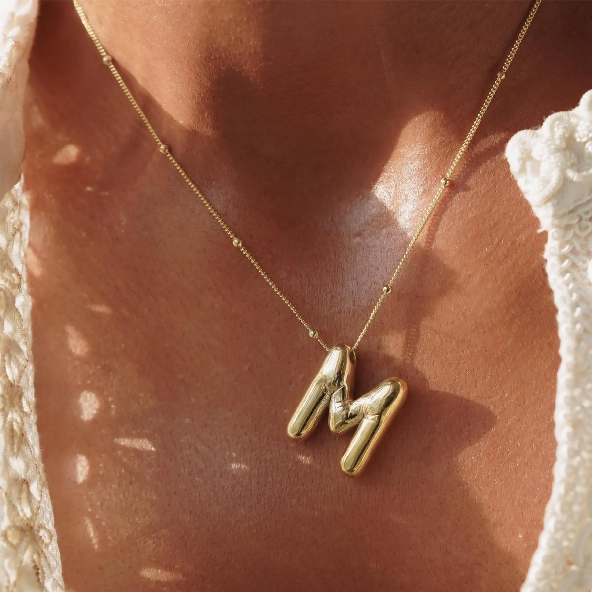 Bubble Letter Initial Necklace (Bundle)
