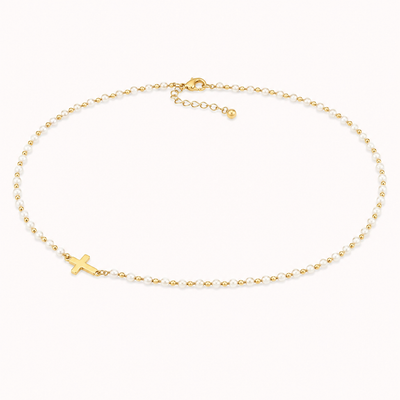 Cross & Pearls Necklace