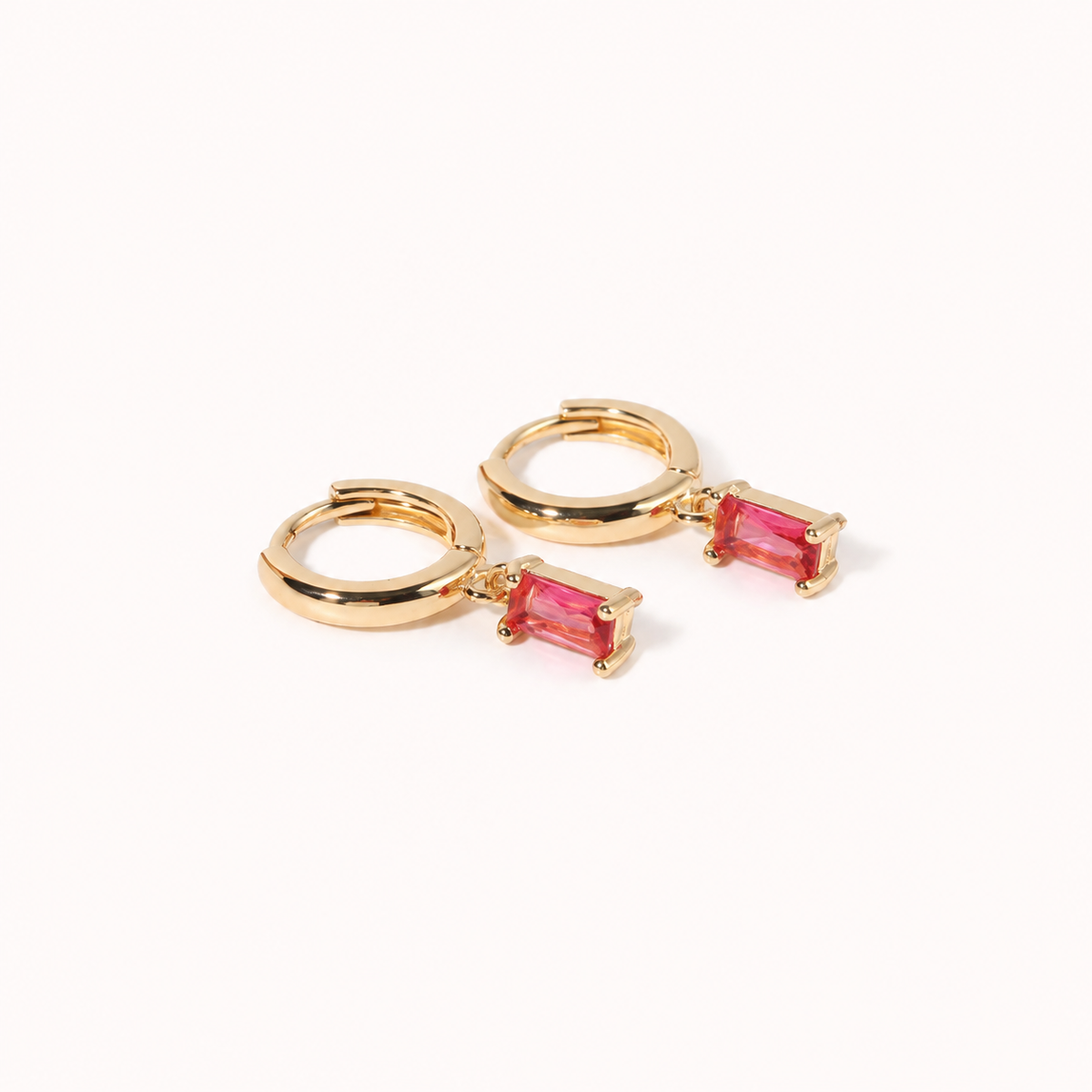 Bella Crystal Huggie Earrings (Kavely)