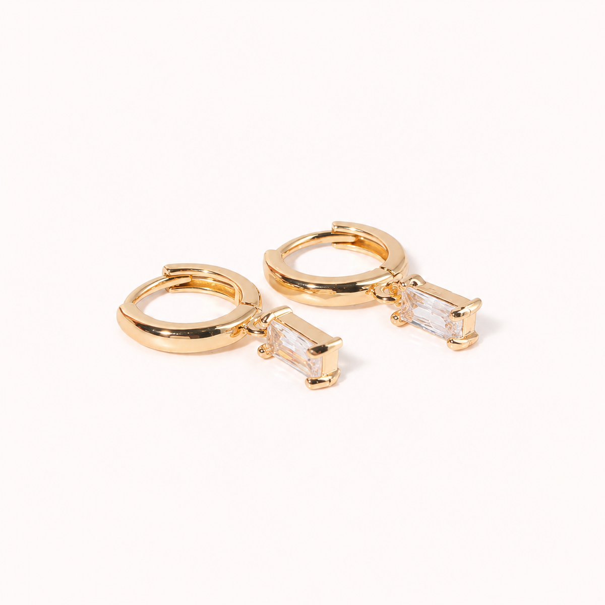 Bella Crystal Huggie Earrings (Kavely)
