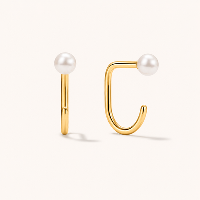 Stay Close Pearl Hoops