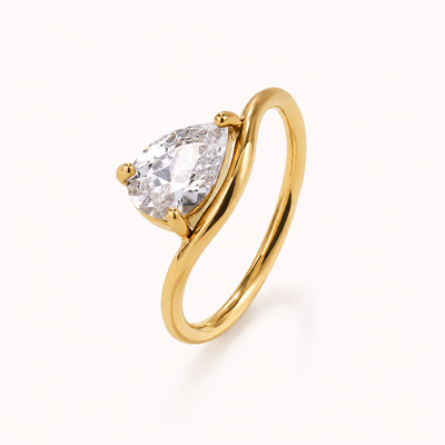 Pear Promise Ring