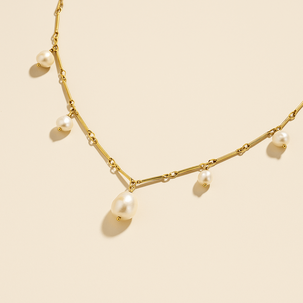Santorini Pearl Necklace (Kavely)