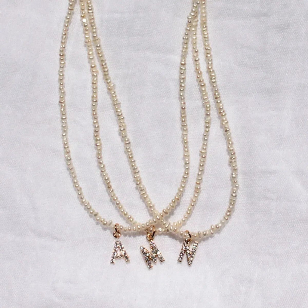 Shelly Pearl Initial Choker (Bundle)