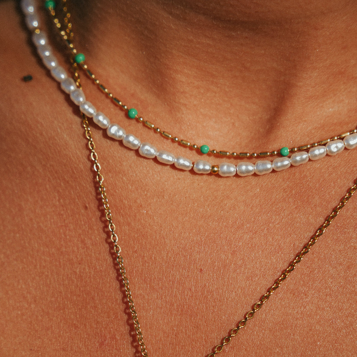 Aloha Pearl and Gold Choker (Bundle)