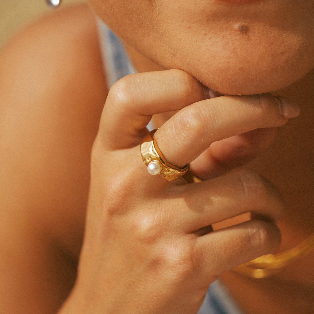 Lava de Oro Pearl Ring (Bundle)